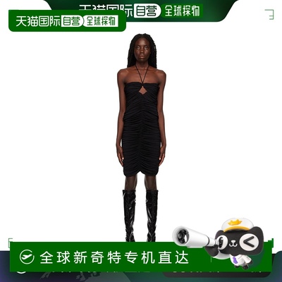 香港直邮magda butrym 女士 黑色 Ruched Keyhole 连衣裙 184722