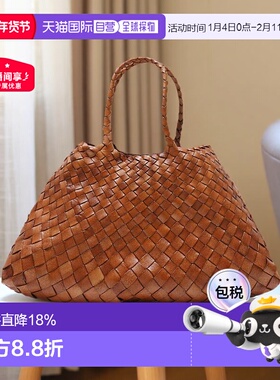 韩国直邮Dragon Diffusion法式篮子牛皮编织包复古手提包小号8893