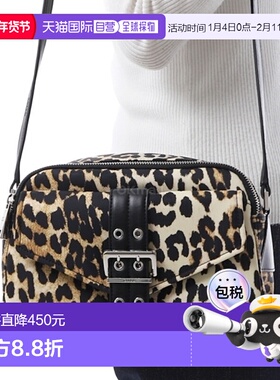 韩国直邮GANNI 豹纹BUCKY相机包 (A6535 943) 单肩包新款尼龙