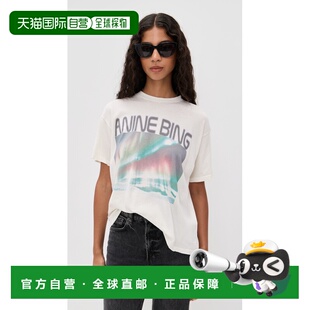 1h可退 香港直邮ANINE BING 女士 Cade Northern Lights T恤