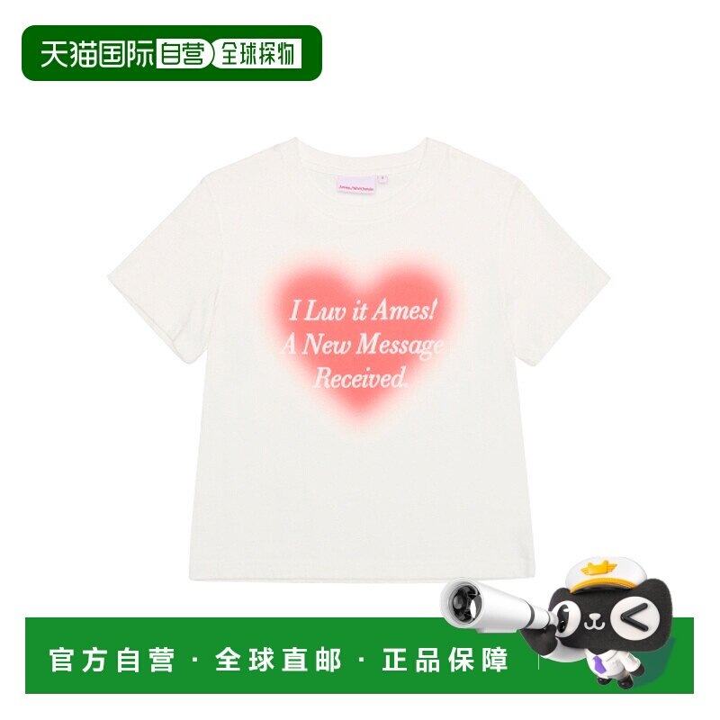 韩国直邮AMES WORLDWIDE 女士女装T恤AM2FMUT510AWH