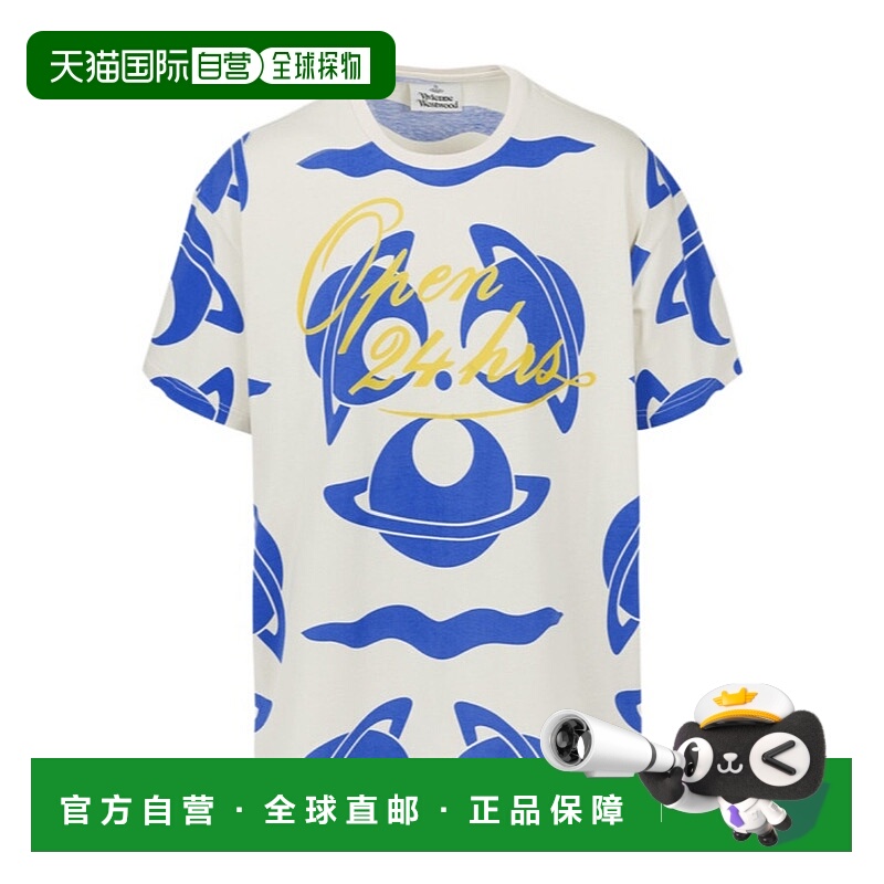 香港直邮Vivienne Westwood 图案短袖T恤 3G010019J005AC302