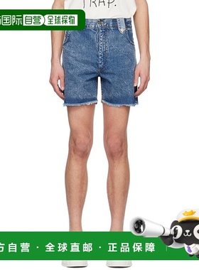 1h可退 香港直邮潮奢 EGONLAB. 男士 蓝色五袋牛仔短裤 SS23DN009