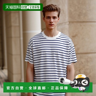 1h可退 日本直邮REMI RELIEF NAVY LABEL 男士印花条纹T恤 RN2836