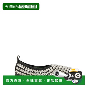 1h可退 香港直邮Tory Burch 托里 伯奇 女士 BOVINE 黑色皮质平底