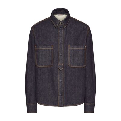 Valentino 徽标牛仔衬衫 3V3DB02E9F1