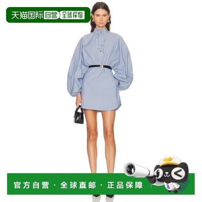 1h可退 香港直邮ZIMMERMANN 女士 抽绳条纹迷你连衣裙 7066DC26R