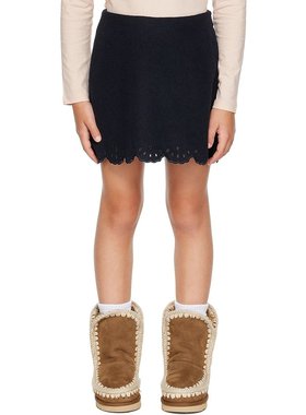 潮奢 Chloe 蔻依 女童 海军蓝刺绣儿童半身裙童装 C13275