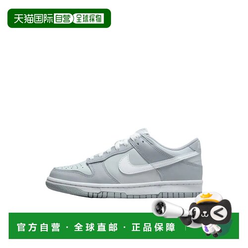 日本直邮NikeDunk Grey 舒适日常 低帮 儿童板鞋 灰白色 儿童款