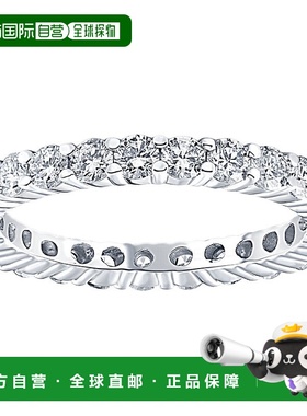 自营 pompeii31ct 爪镶钻石永恒戒指 14K 白金 - 白色 美国奥莱直