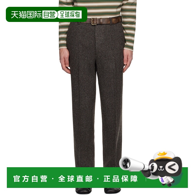 1h可退 香港直邮潮奢 AURALEE 男士 灰色长裤 A25AP04LS 舒适时尚