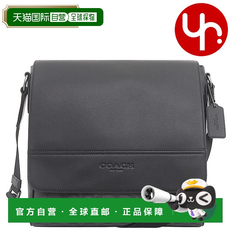日本直邮Coach FCZ399 CZ399 炭黑色单肩包饰有休斯顿标志性帆布2