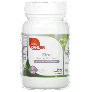 香港直发Zahler柠檬酸锌胶囊无麸质洁食膳食补充剂90粒活性