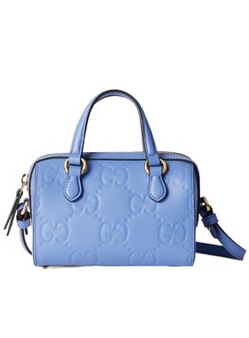 GUCCI 女士斜挎包 790130AAC1Q5242 AW2024 蓝色 GG超迷你手提包