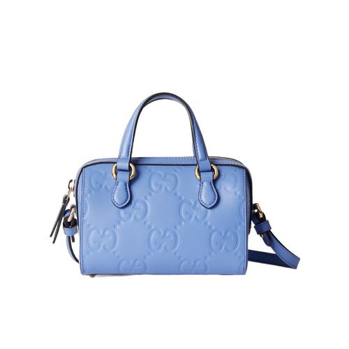 GUCCI 女士斜挎包 790130AAC1Q5242 AW2024 蓝色 GG超迷你手提包
