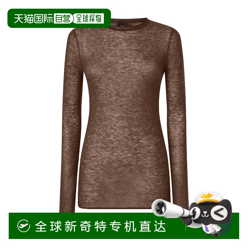 1h可退 香港直邮PINKO 女士针织毛衣 105398A2PML73 AW2025 棕色