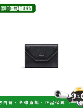 自营欧洲直邮Balenciaga巴黎世家 Envelope女士黑色logo标识迷你