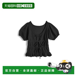 透视针织上衣 日本直邮日潮 peplum 蝴蝶结 mh89内搭 GRL