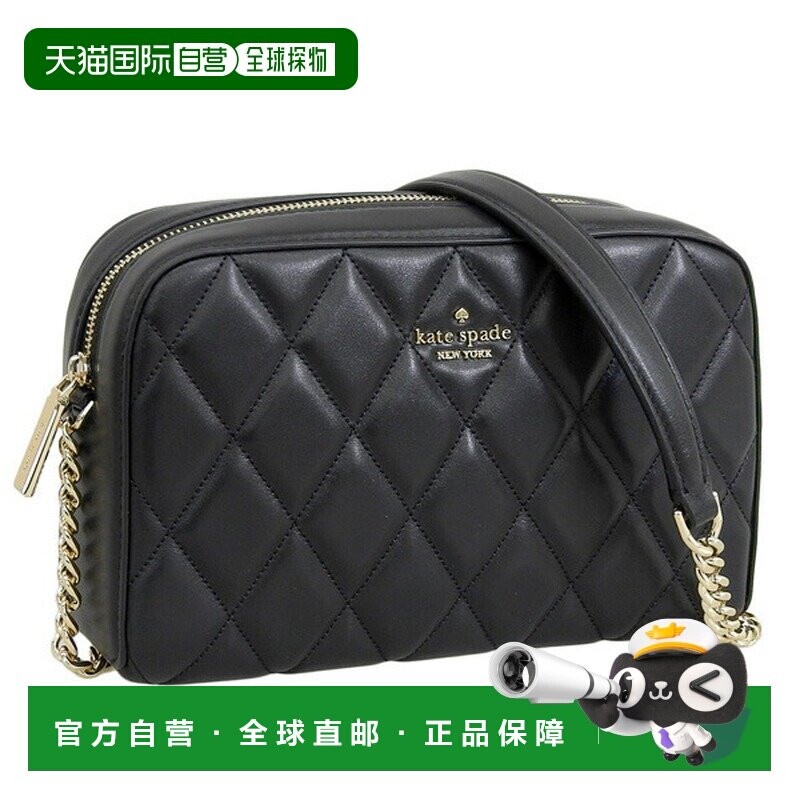 日本直邮Kate Spade 包袋 女士单肩包 皮革 黑色 CAREY 迷你相机