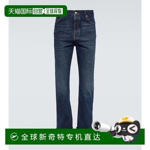 香港直邮潮奢 罗意威 1小时内可退 LOEWE 男士 渔民直筒牛仔裤