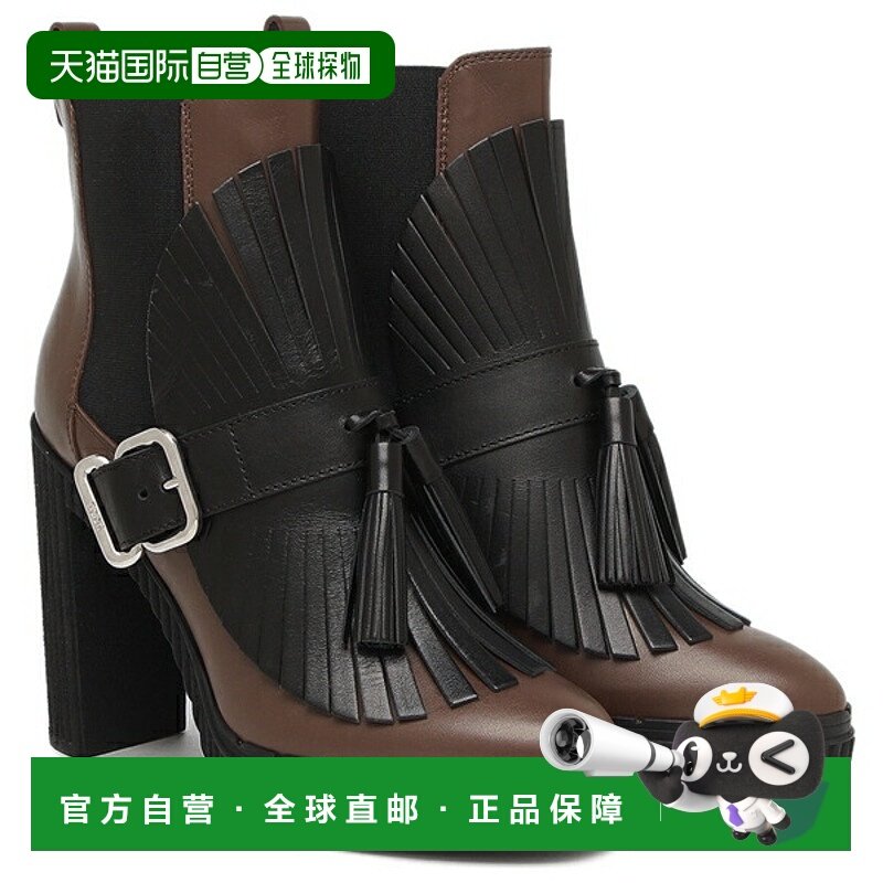日本直邮TODS 靴子短靴棕色黑色女士 TODS XXW64A0X410 GOC 173R