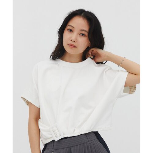 日本直邮UNITED TOKYO 女装 夏季凉感速干抽褶系带套头T恤 146402
