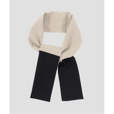 1h可退 日本直邮MARGARET HOWELL 女士亚麻混羊毛拼接轻盈围巾 57