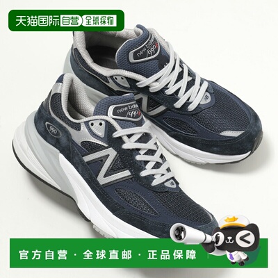日本直邮New Balance W990NV6 B 女士低帮Logo绒面革运动鞋美国制