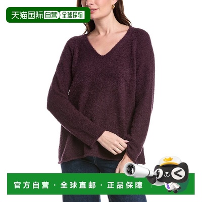 自营EILEEN FISHER V-Neck Sweater - purple 美国奥莱直发