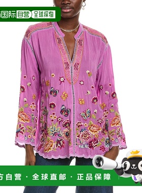 自营 johnny was约翰尼是小莫德衬衫-紫色 美国奥莱直发长袖