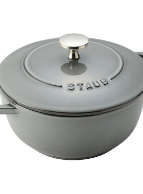 日本直邮Staub两手锅“ Wanabe Gray M 18cm 40501-006