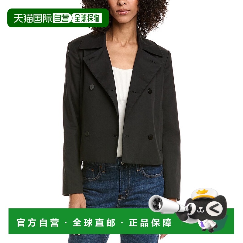 自营Theory Double-Breasted Jacket - black 美国奥莱直发