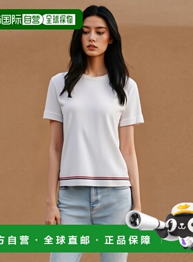 香港直邮THOM BROWNE 女士T恤 FJS193AJ0185100 SS2025 白色