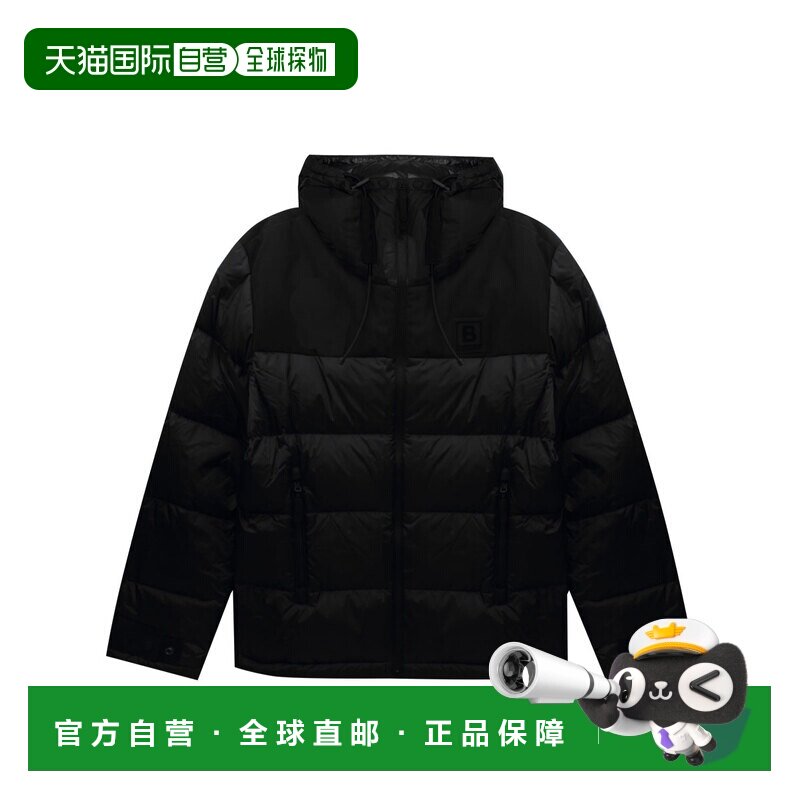 香港直邮BURBERRY 男士纯色皮革logo贴饰夹克外套 806165