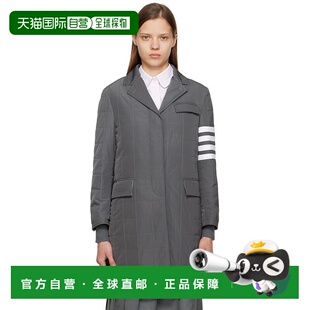 1h可退 香港直邮Thom Browne 汤姆 布朗 女士 灰色 Chesterfield