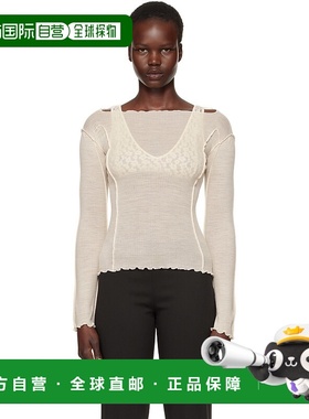 1h可退 香港直邮潮奢 Baserange 女士 灰白色 Omato 长袖 T 恤 TT