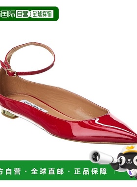 自营 Aquazzura Love Affair 漆皮平底鞋 - 红色 美国奥莱直发