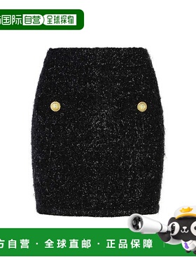 香港直邮BALMAIN 女士半身裙 SS2025 DF1LB015KG430PABLACK包臀裙
