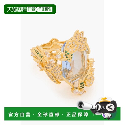 1h可退 香港直邮ZIMMERMANN 女士 镀金晶石镶嵌水晶戒指 5470S24G