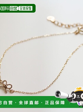 1h可退 日本直邮cui-cui 蝴蝶结设计黄金K10YG手链 755852