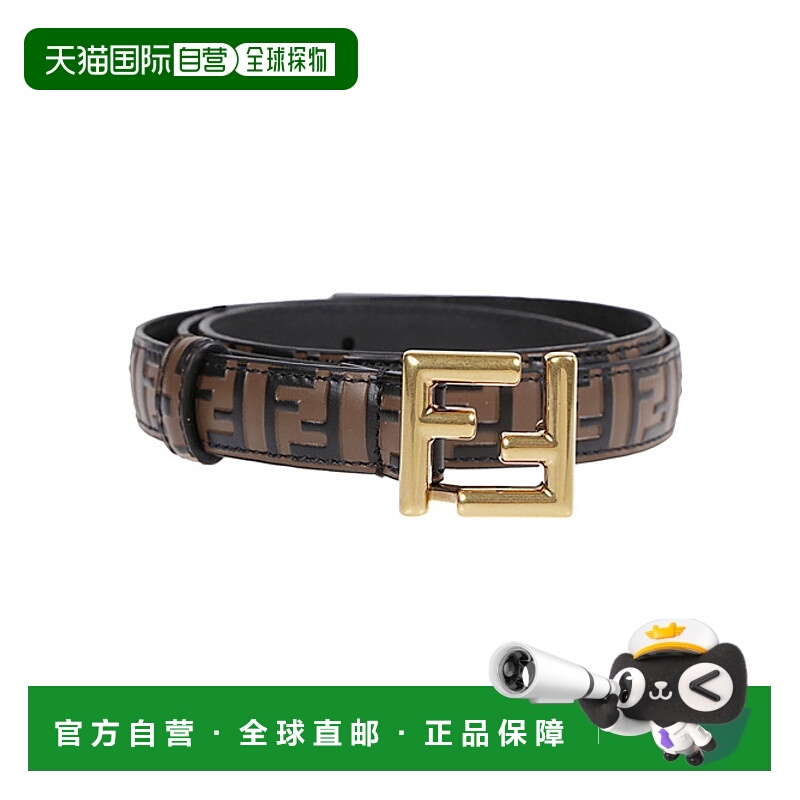 1h可退 香港直邮FENDI 女士腰带 8C0648AQ1JF1N1Y CO 黑色牛皮