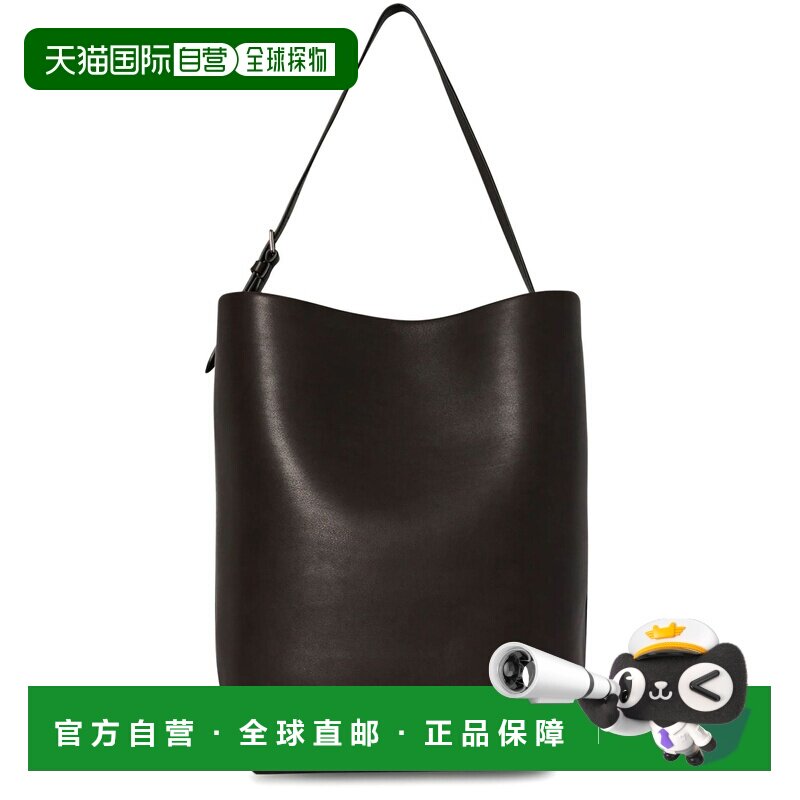 自营欧洲直邮THE ROW 女士深棕色皮革托特包图片