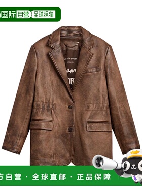 香港直邮Golden Goose Deluxe Brand 长袖皮夹克 GWP02370.P00216