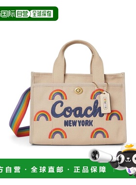 1h可退 香港直邮Coach 蔻驰 女士 26 Rainbow 船型手提包