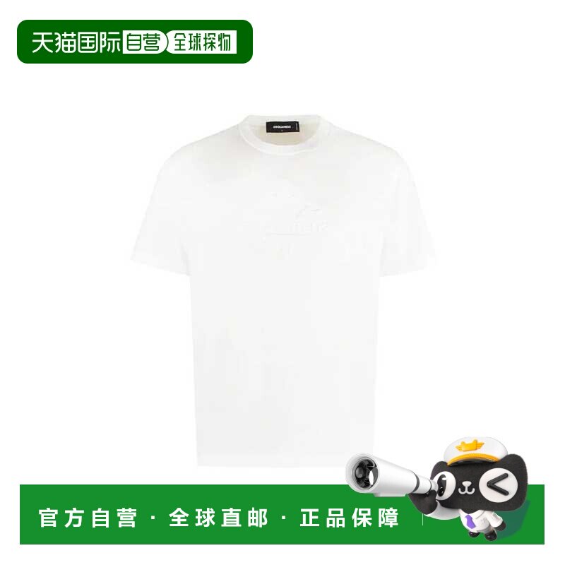 自营Dsquared2 Cotton Women's T-Shirt - white 美国奥莱直发图片