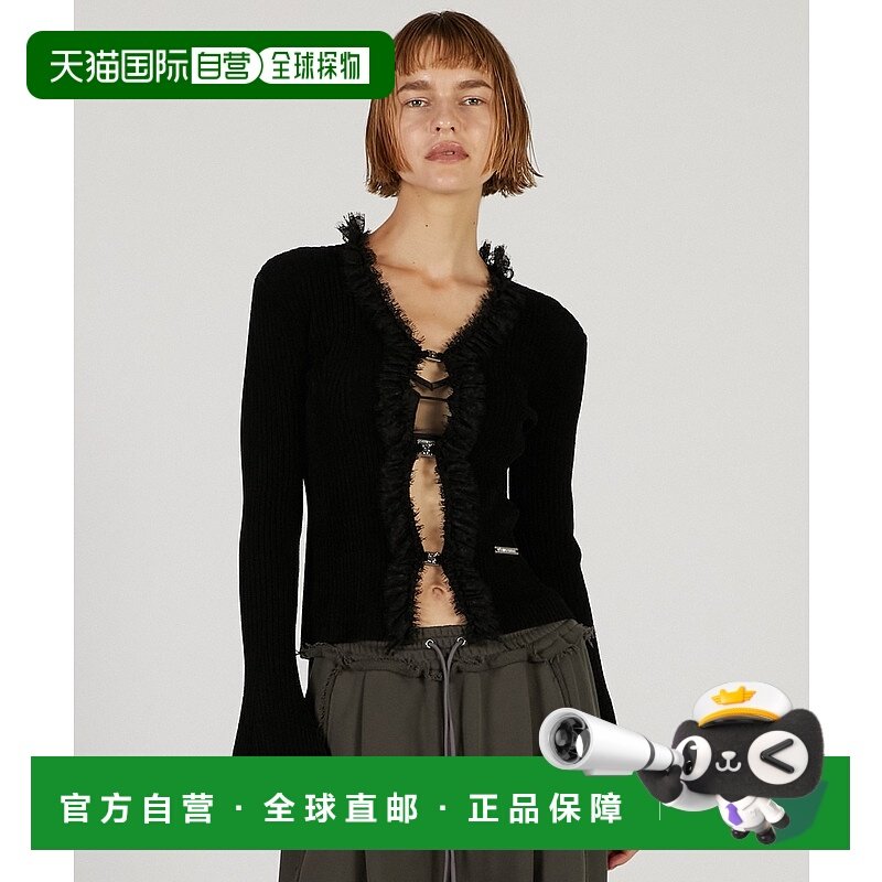 1h可退 日本直邮PRANK PROJECT 女装 蕾丝镶边针织开衫 软糯垂坠