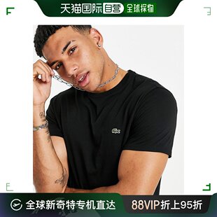 男士 徽标皮玛棉T恤 Lacoste 黑色 法国鳄鱼 香港直邮潮奢