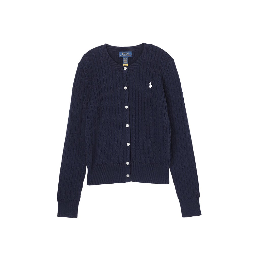 日本直邮Polo Ralph Lauren KIDS 女童粗针织棉质开衫 (313543047