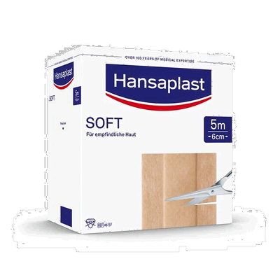 Hansaplast汉莎创可贴卷亲肤透气可剪裁1卷（5m*6cm）/盒皮肤
