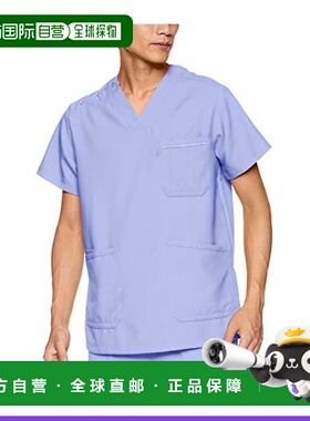 【日本直邮】Mizuno医生手术服 男女皆可抗菌防静电 蓝色 S  MZ00